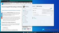 How to change Alt Tab settings in Windows 11/10