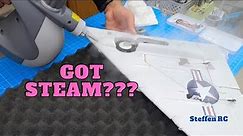Repairing a foam RC Plane with steam