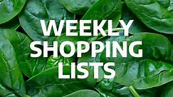 GOLO Weekly Shopping Lists