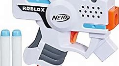 NERF Roblox Strucid: Boom Strike Dart Blaster, Pull-Down Priming Handle, 2 Elite Darts, Code to Unlock in-Game Virtual Item, White