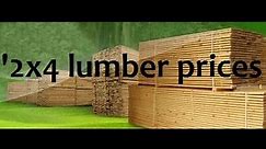 2x4 lumber prices, 2x12 lumber price