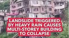 Multi-storey building collapses during landslide