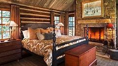 Rustic Log Cabin Interior Design With Some Cottage Style.