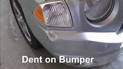 Easily Repair a dent on your car with hot water or hair dryer
