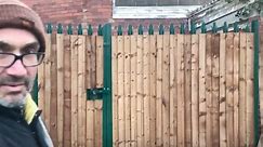 How to hide a metal fence with wood cladding, hiding metal fence