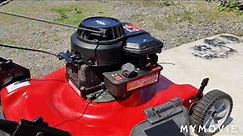 MTD Lawn Mower project pull cord replacement, disassemble, clean and paint engine Part 1