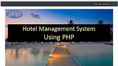 Hotel Management System || PHP || Complete Project