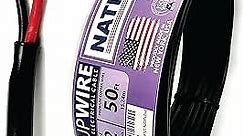 NATIONAL Wire&Cable - 16 Gauge 2 Conductors Premium Electrical Wire - Made in USA - 16 AWG Wire Stranded PVC Cord Copper Cable 50 Ft. Flexible Low Voltage LED Cable Lamps Lighting Automotive
