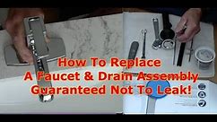 How To Replace A Bathroom Sink Drain Assembly