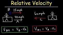 Relative Velocity - Basic Introduction