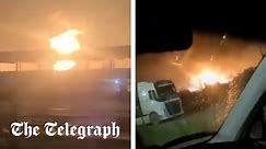 Ukraine war: Fire engulfs Russian oil refinery after drone attack in Krasnodar