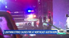 Lightning strike causes fire at northeast Austin residence