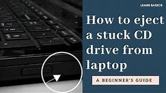 How to eject a stuck CD drive from laptop | eject stuck CD | eject CD