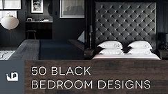 50 Black Bedroom Designs