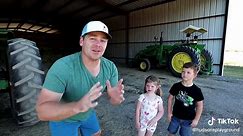 Riding on trailer behind kids tractor on the farm _ Tractors for kids 🚜🚜#tractor #Kid #Toy #Tractorsforkids #farm #farmboy #hudsonsplayground