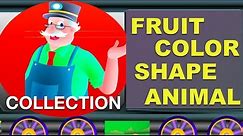 Learning Train Collection Vol 1 - Learn Colors | Shapes | Fruits | Animals
