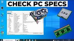 How to Check PC Specs on Windows 10 2024