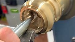 Turning Brass On A Wooden Lathe Machine