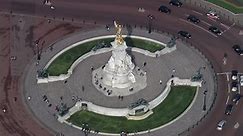 Queen Victoria Monument In Front Of Buckingham Palace