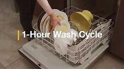 Clean Quickly with a 1 Hour Wash Cycle - Whirlpool® Dishwasher