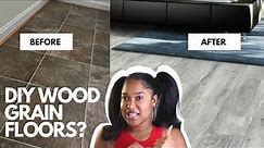 DIY Wood Floors | Floor MAKEOVER on a BUDGET | Does Contact Paper Work as Flooring?