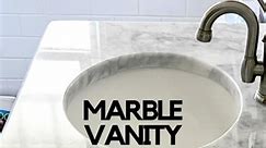 Marble vanity etching removal. No project too small! Text or Call David at 519-694-6112! | DHS Stone Restoration