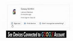 How to See Devices Connected to Google Account