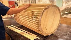 Woodworking Crafts Hands Always Creative Wonderful // Beautiful Table Design Ideas From Strips Wood