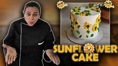 VERY EASY ICING DESIGN | EASY ICING ON CAKE | Sunflower Cake | EASY CAKE DESIGN | Sweet Wonders