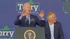 Biden Gets Heckled By Protesters at a Rally for Terry McAuliffe
