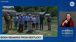 President Biden speaks in Kentucky after meeting with impacted families