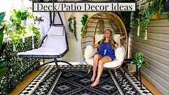 Deck/Patio Decorating Ideas On A Budget | Small Deck Decorating | Townhouse Deck Decorating
