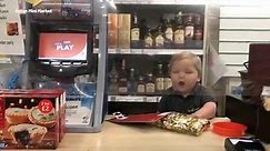 Home made Christmas advert featuring two-year-old for Village shop