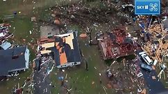 Con drone capturan las imagenes terribles del desastre tras el paso de tornado en Bowling Green