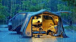 [CAR CAMPING] Sleeping in heavy rain|Camping in nature|Relaxing|House tent|VanLife |ASMR|23