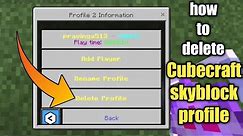 how to delete Minecraft cube craft sky block profile