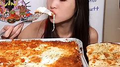 Costco Beef Lasagna & Italian Cheese Bread - Mukbang Eating Show