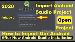How to Import your Android Project After Installing New Android Studio (New Gradle)