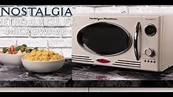 Nostalgia RMO4IVY Retro 0.9 Cubic Foot 800-Watt Countertop Microwave Oven