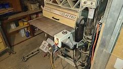 Dirty old sander!!! Timelapse-drum thickness sander performax 22-44 woodworking shop tour