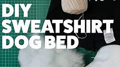 DIY Sweatshirt Dog Bed