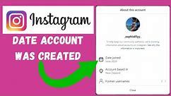 How to Find (DATE JOINED) on Instagram Account Laptop/PC