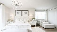Stunning All White Master Bedroom Makeover - Kimmberly Capone Interior Design