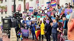Protesters gather on steps of Florida State Capitol ahead of ‘Don’t Say Gay’ bill debate