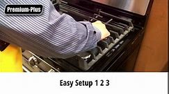 Premium Plus Stove Protectors for LG Gas Range Model LRG3061ST/01, Custom Cut, Easy to Clean Stove Liner, Made in the USA.
