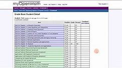 MyOpenMath- Gradebook