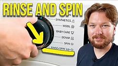 Washing Machine's Rinse and Spin Explained (When to use it)