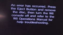 Wii Disc Error (Error Screen Tutorial)