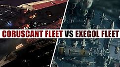 Republic Fleet at Coruscant vs. Resistance Fleet Exegol | Star Wars Fleet Battles