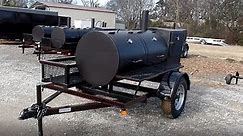 Smoker Trailer Wood 59" x 29" Charcoal Pit Wood Cage BBQ Cooker Tutorial